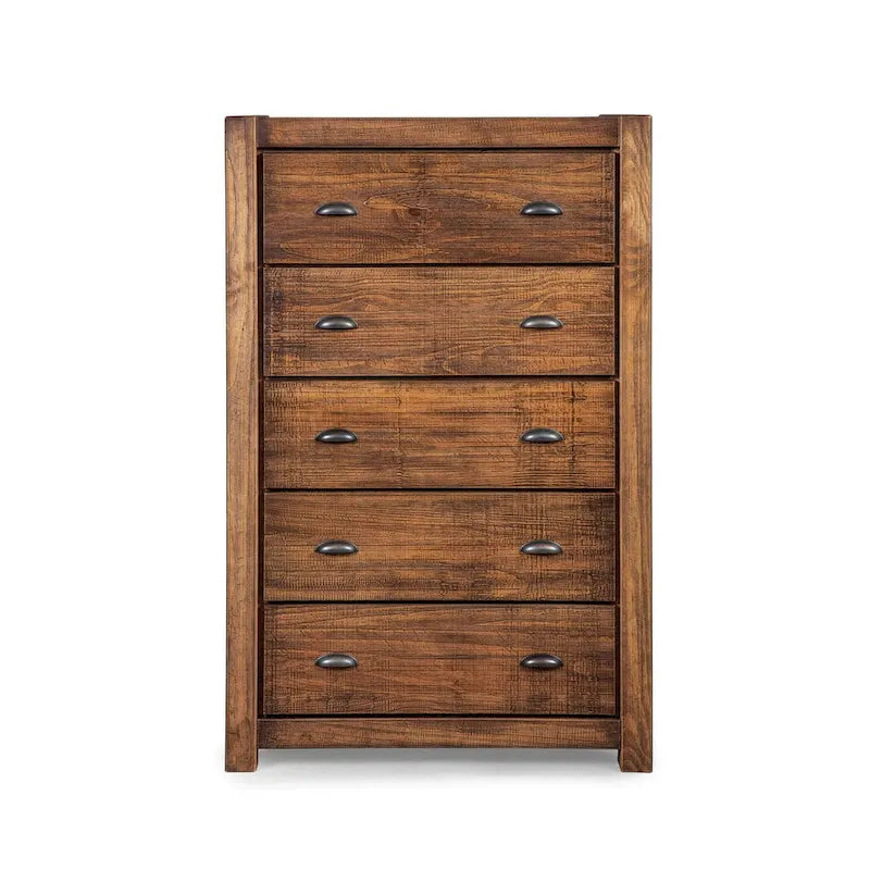 Commode 5 tiroirs en bois massif Montauk Grain Wood Furniture