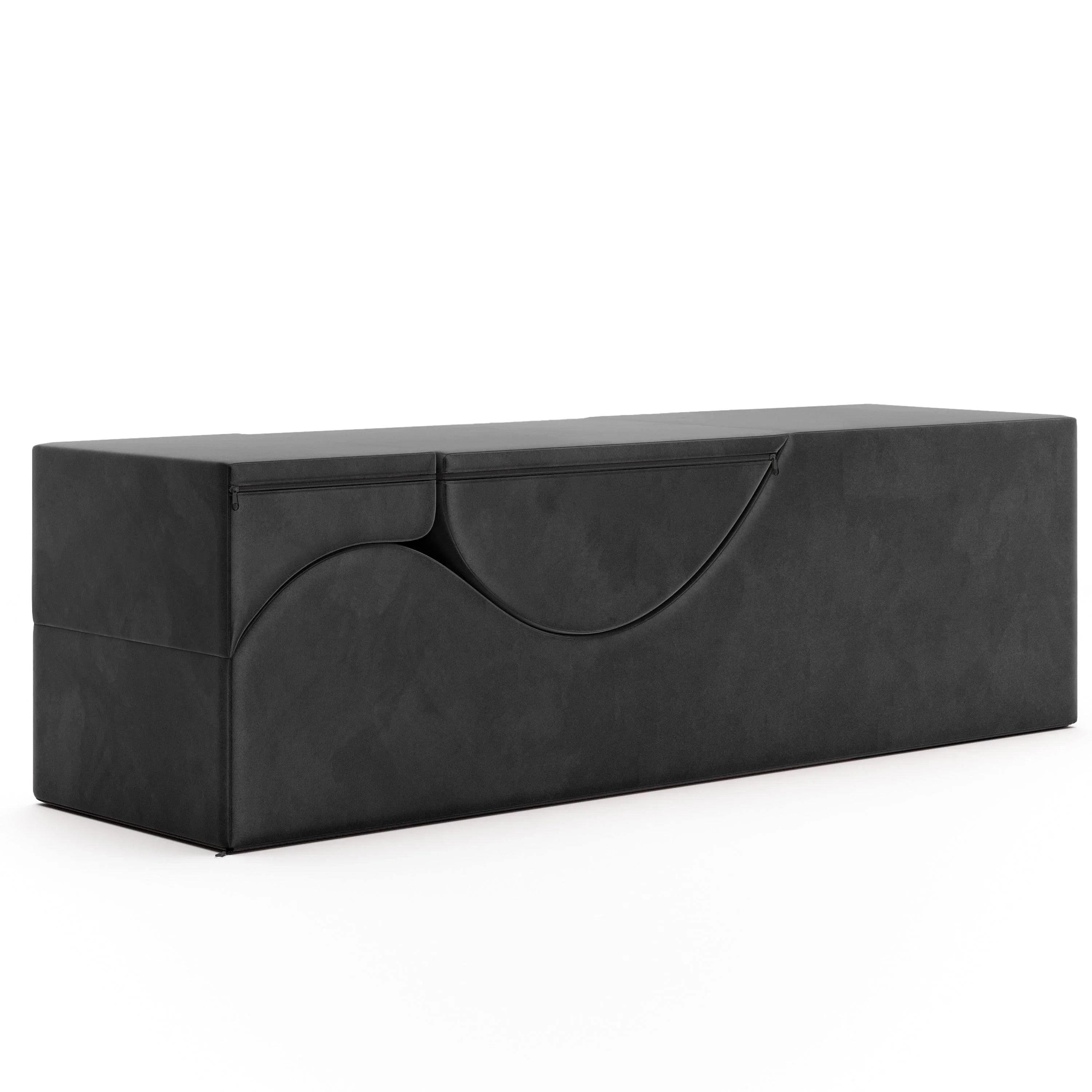 Avana Kami Chaise convertible / Yoga & Massage - Pouf 2 en 1 avec chaise longue de yoga escamotable, Microvelours - N/A