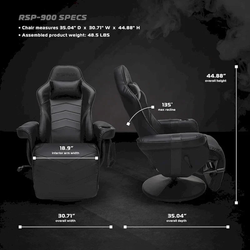 Fauteuil inclinable de jeu - Chaise de jeu inclinable avec repose-pieds