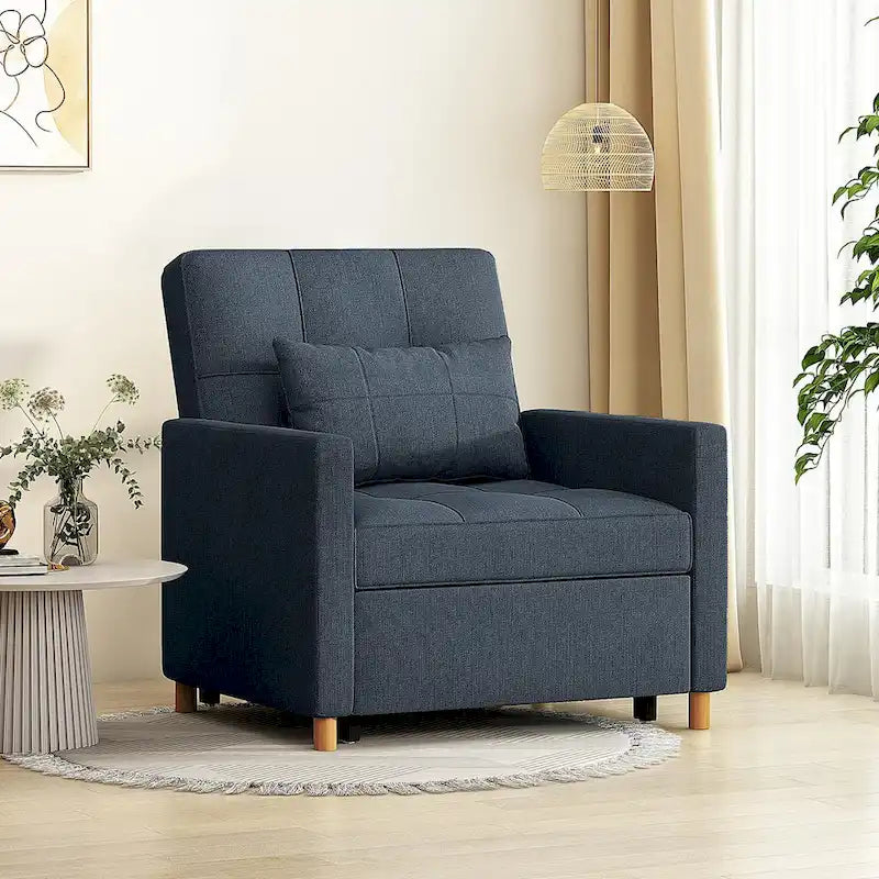 AECOJOY Fauteuil Convertible 3-en-1 avec Oreiller et Dossier Réglable
