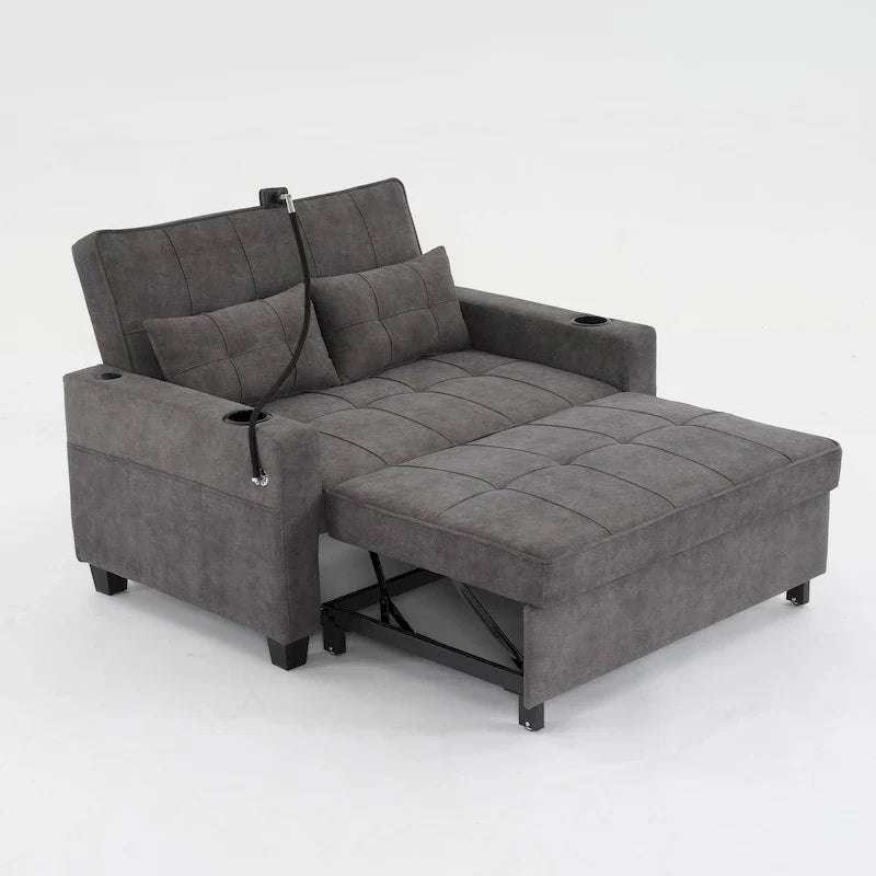 Canapé convertible 3-en-1 avec ports USB
