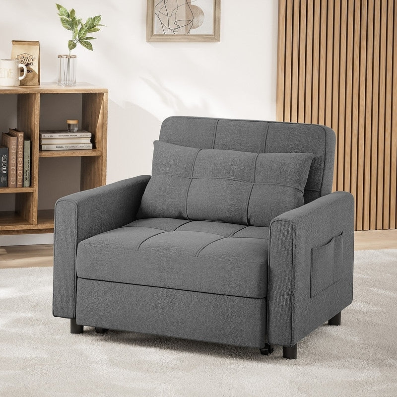 Canapé-lit convertible 3-en-1, Canapé-chaise dépliable, Lit pliant convertible pour salon