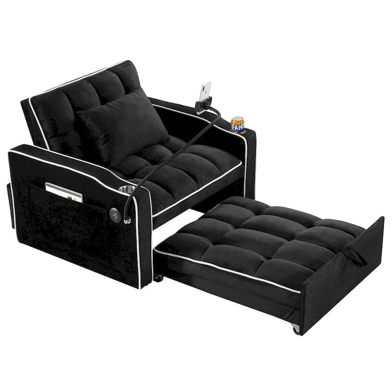 Fauteuil-lit convertible réglable, lit d'appoint escamotable
