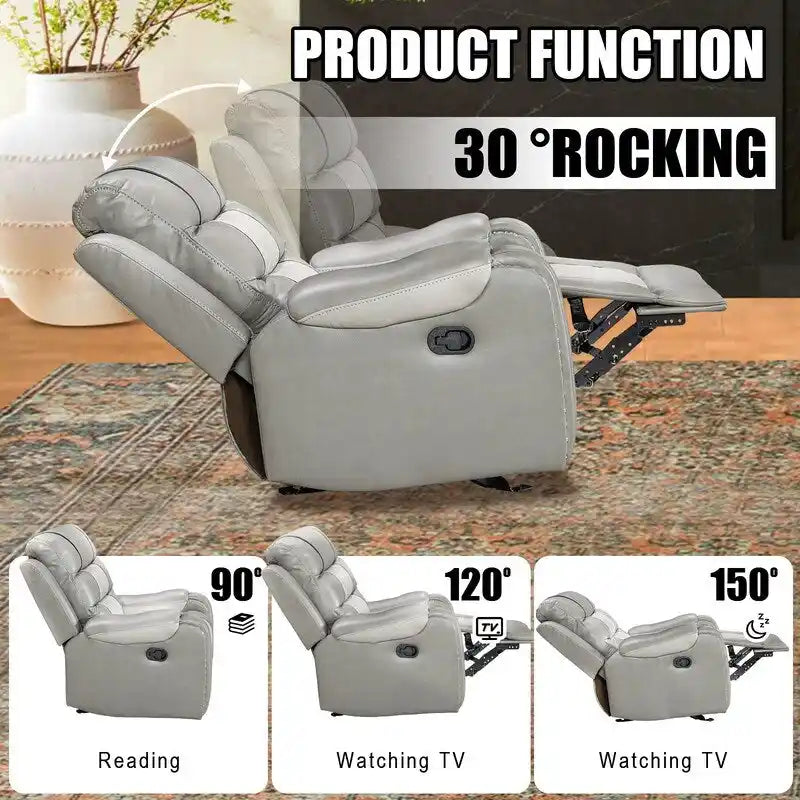 Grand fauteuil inclinable en similicuir de style américain pour salon