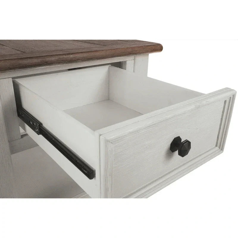 Bout de canapé décontracté Bolanburg blanc/marron antique